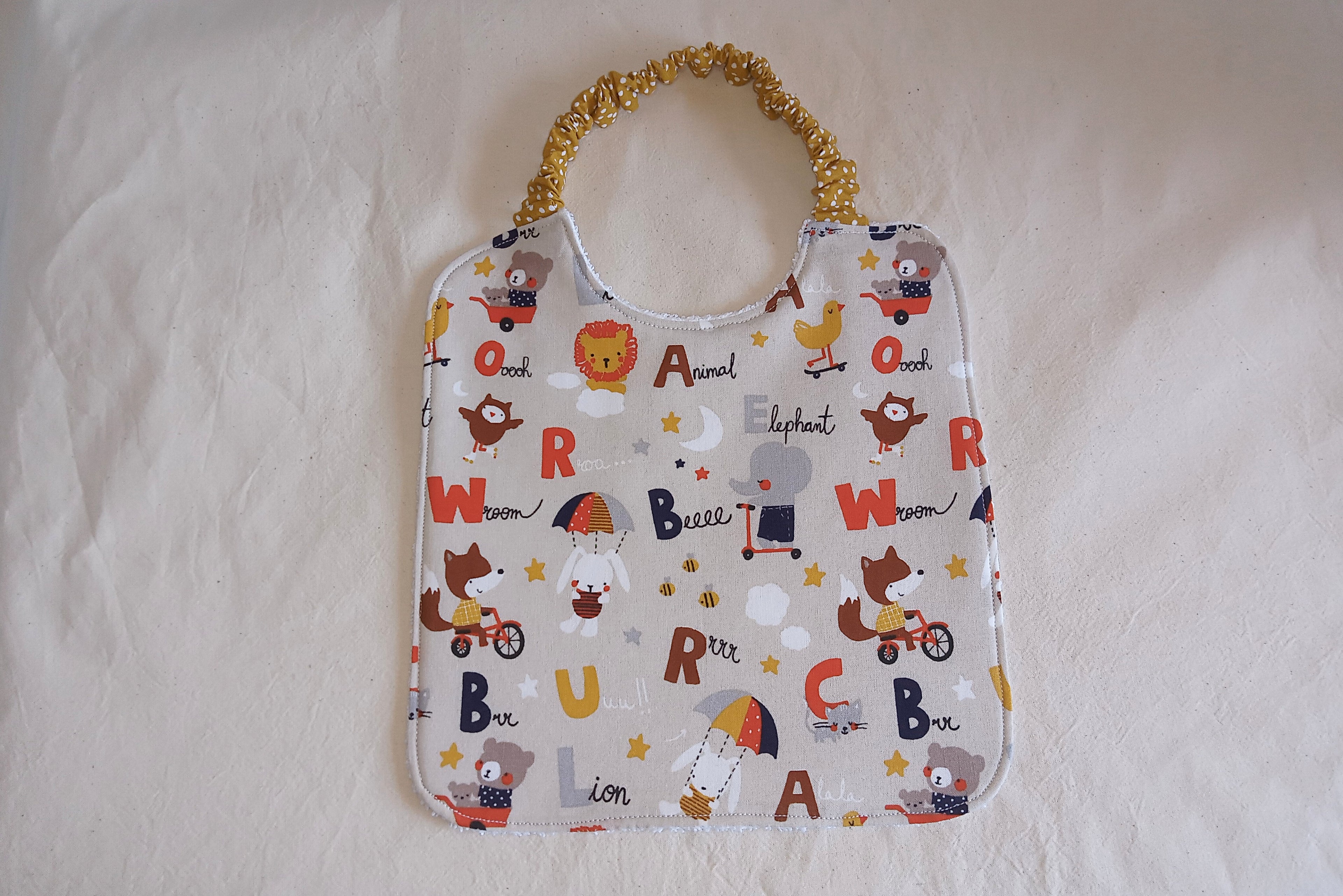 Bavaglino con elastico 1-2 anni - Ideale per asilo nido (Personalizzabile)