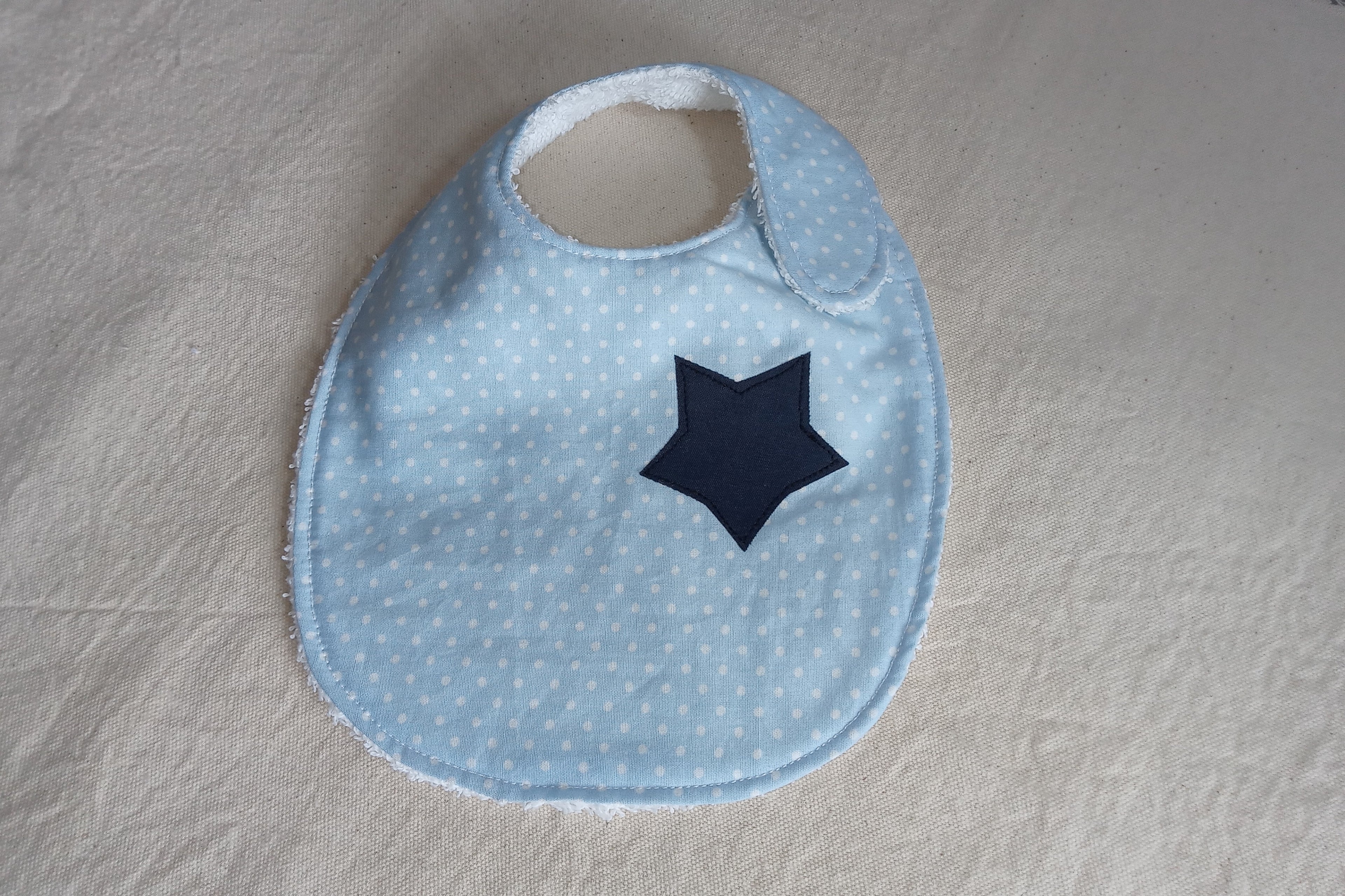 Bavaglino neonato 0-3 mesi - cotone 100%, fatto a mano