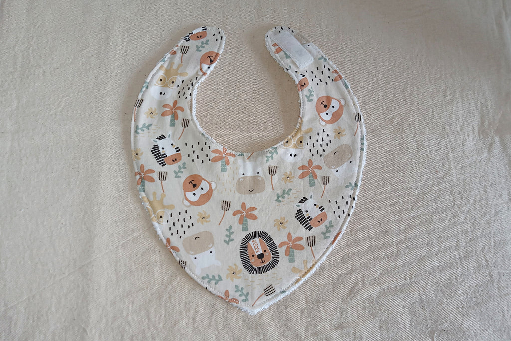 Bavaglino bandana neonato 0-6 mesi - cotone e spugna, artigianale
