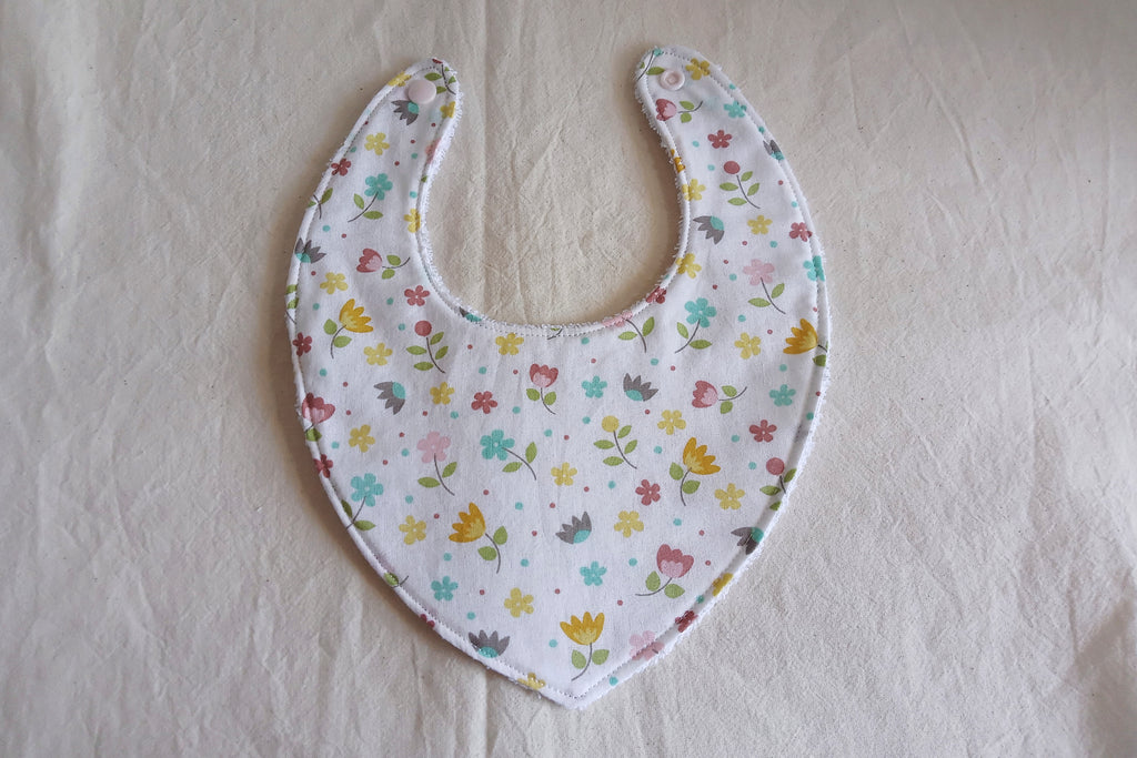 Bavaglino bandana neonato 0-6 mesi - Chiusura bottone a pressione