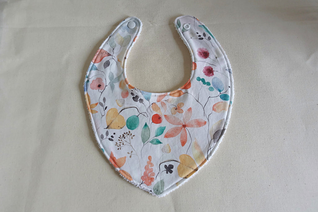 Bavaglino bandana neonato 0-6 mesi - cotone e spugna, artigianale