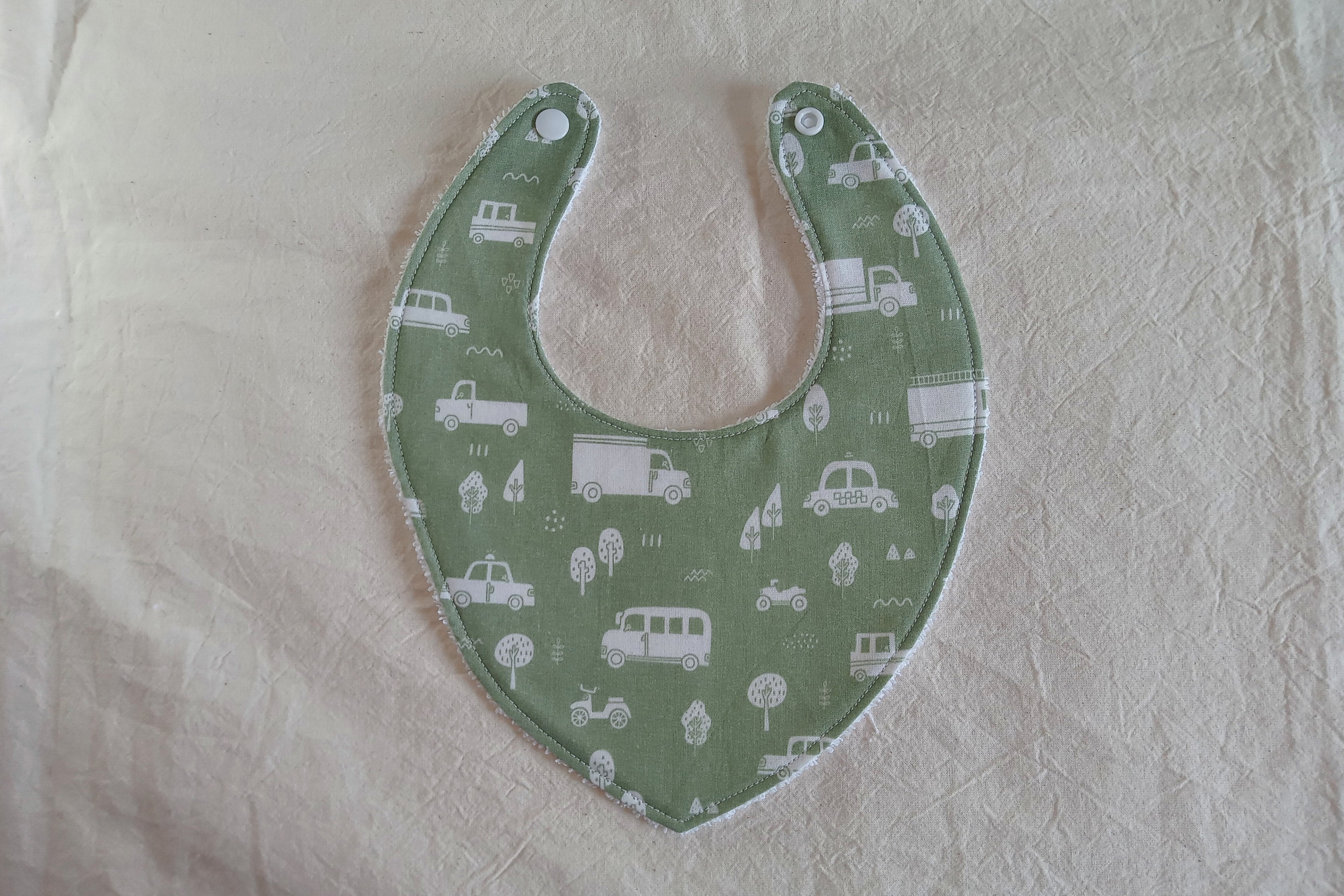 Bavaglino bandana neonato 0-6 mesi - Chiusura bottone a pressione