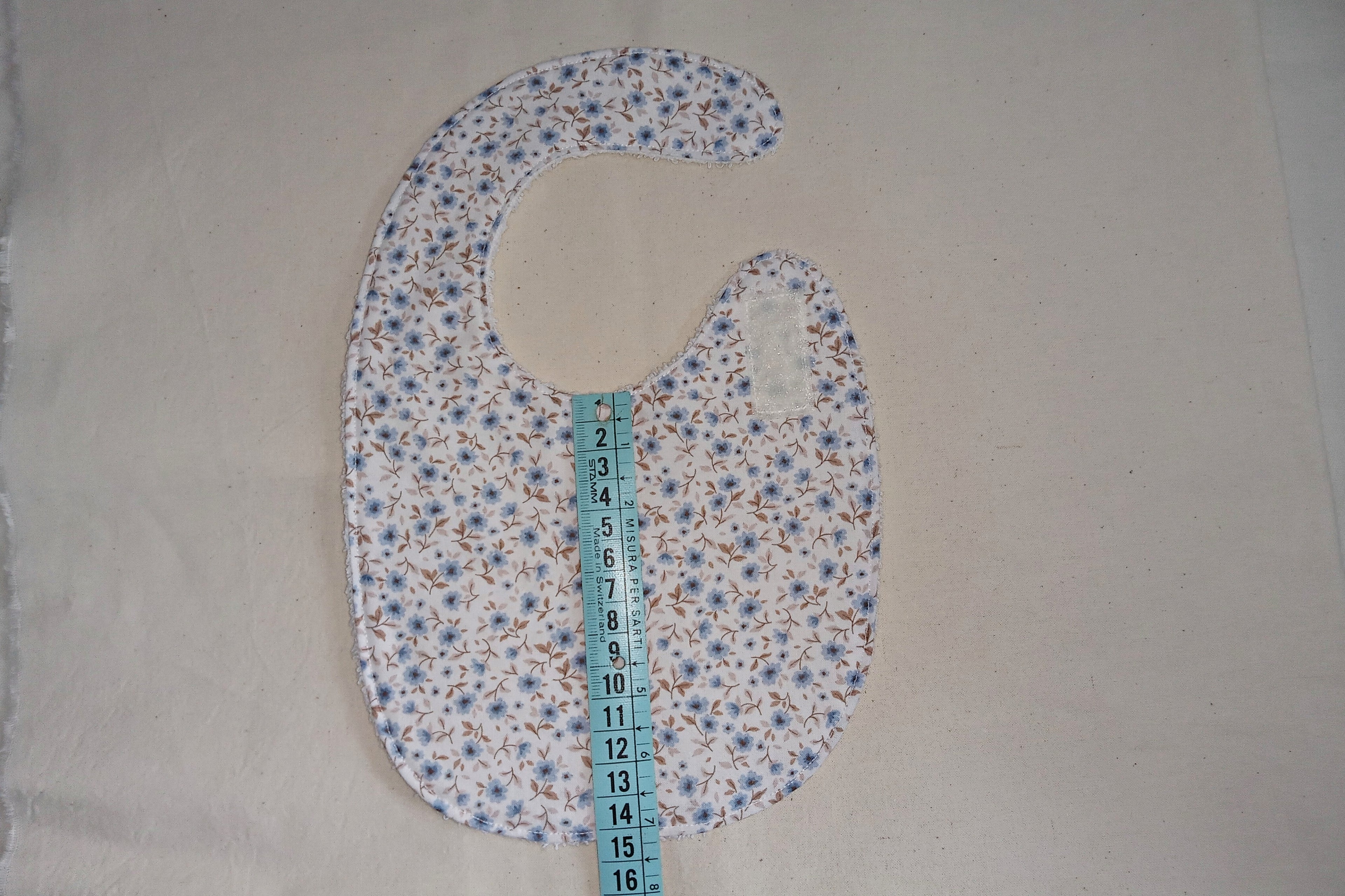 Bavaglino neonato 0-3 mesi - cotone 100%, fatto a mano