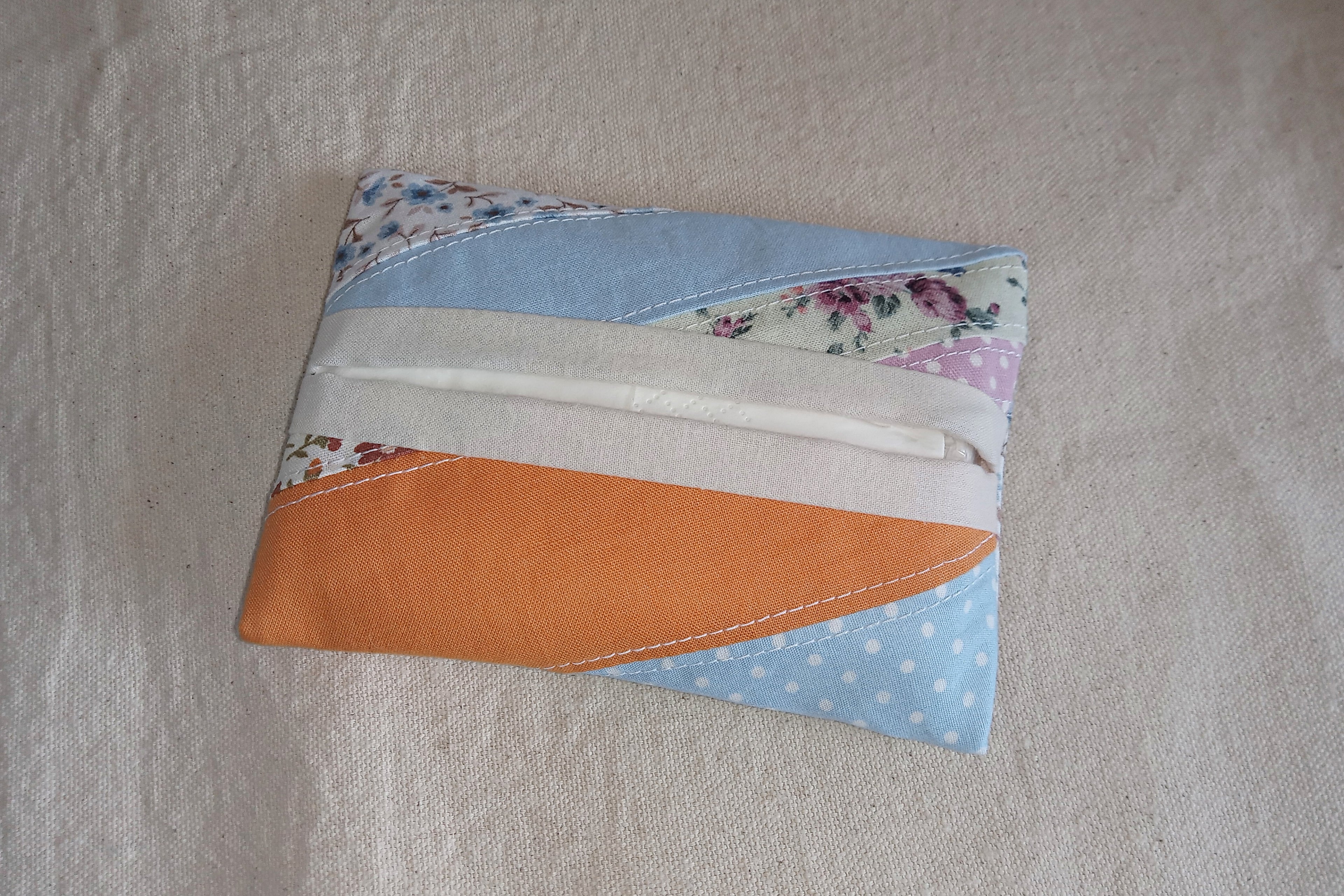 Porta fazzolettini patchwork - Cotone 100%, artigianale