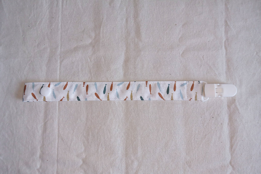 Portaciuccio artigianale fantasia Pesciolini in cotone Oeko-Tex