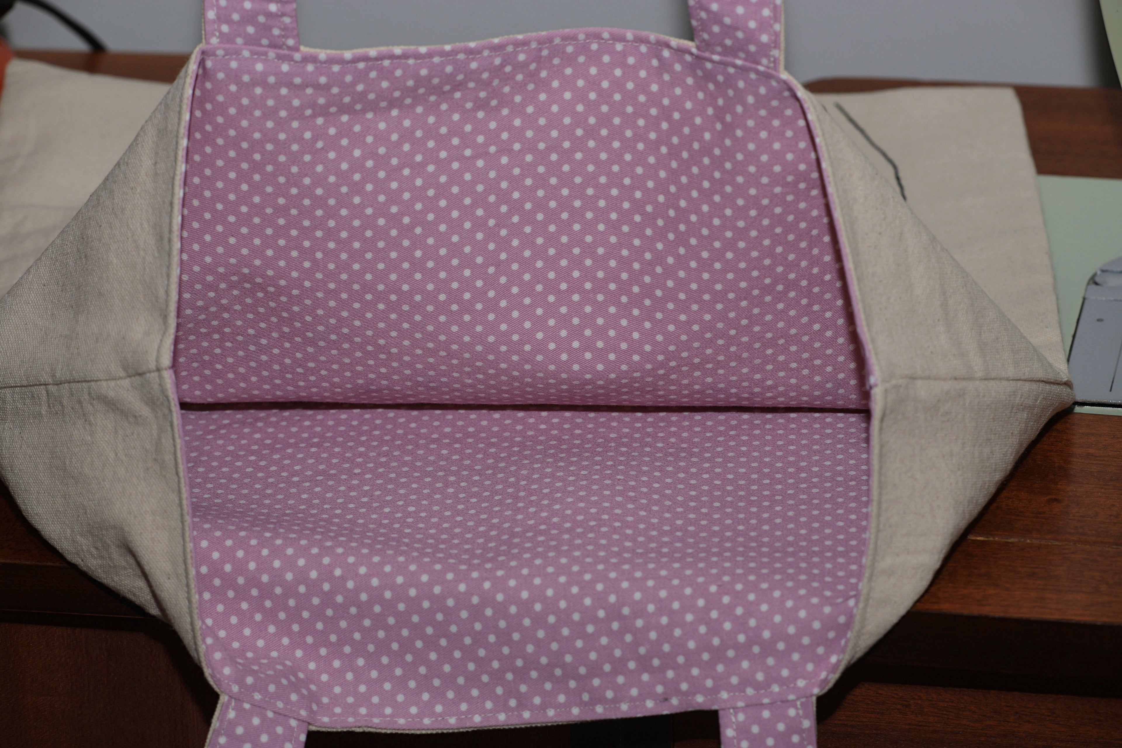 Borsa tote bag artigianale Flora - cotone naturale robusto, fatta a mano